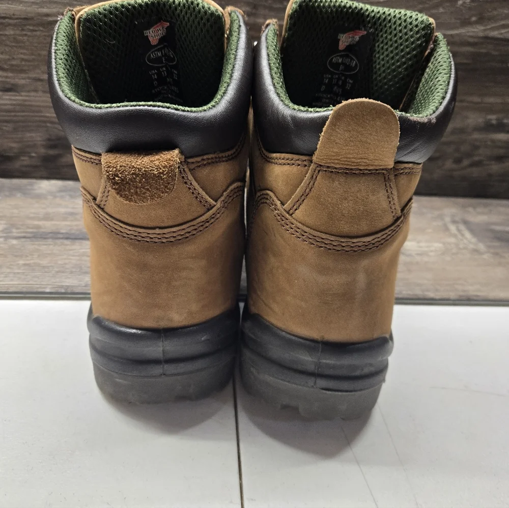 Red Wing King Toe Boots Men's 14D Brown Waterproof Non Metallic Composite Toe